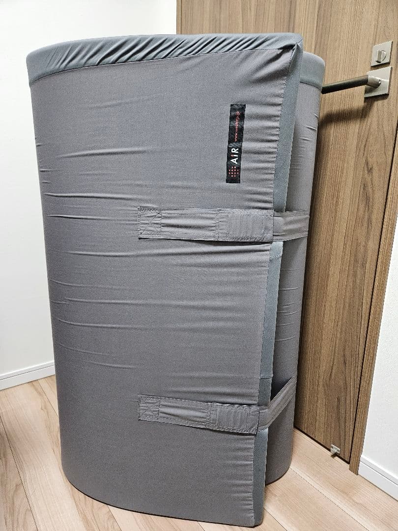 シングルエアーマットレス グレー 水色