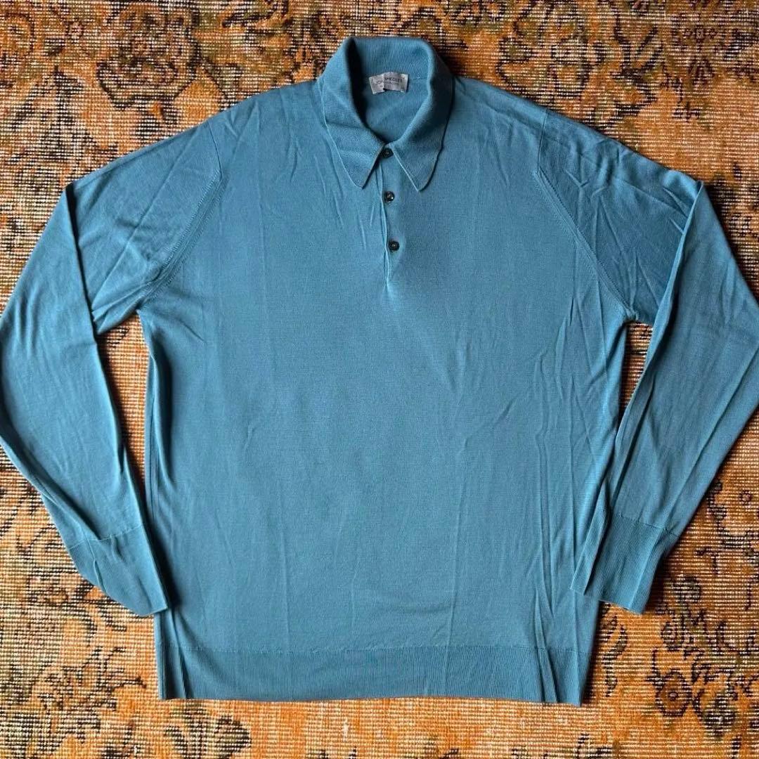 JOHN SMEDLEY ジョンスメドレー DORSET長袖ニットポロ XXL