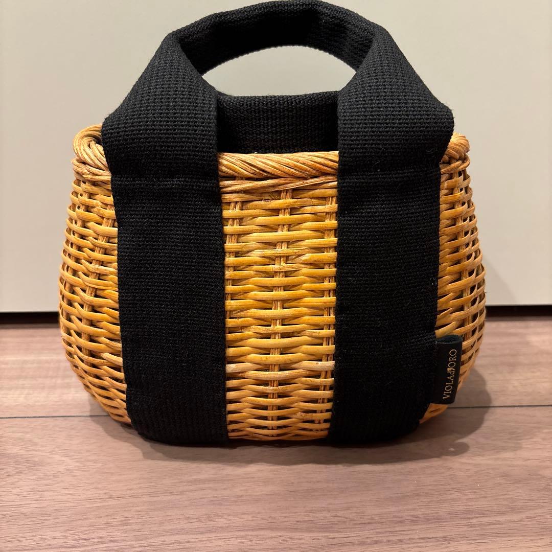coco♡　VIOLAd’ORO　ラタンバスケット型2WAYトート