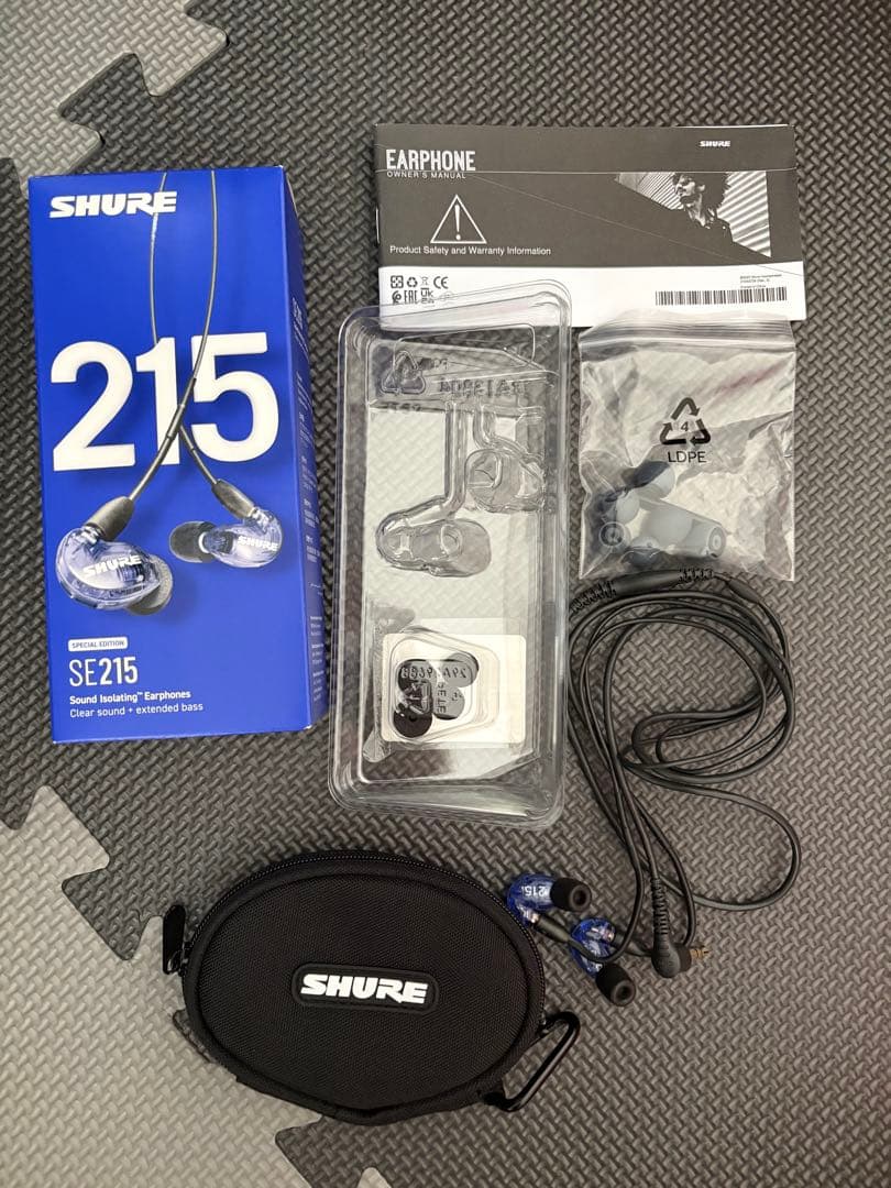 SHURE SE215 パープル　シュア　イヤホン