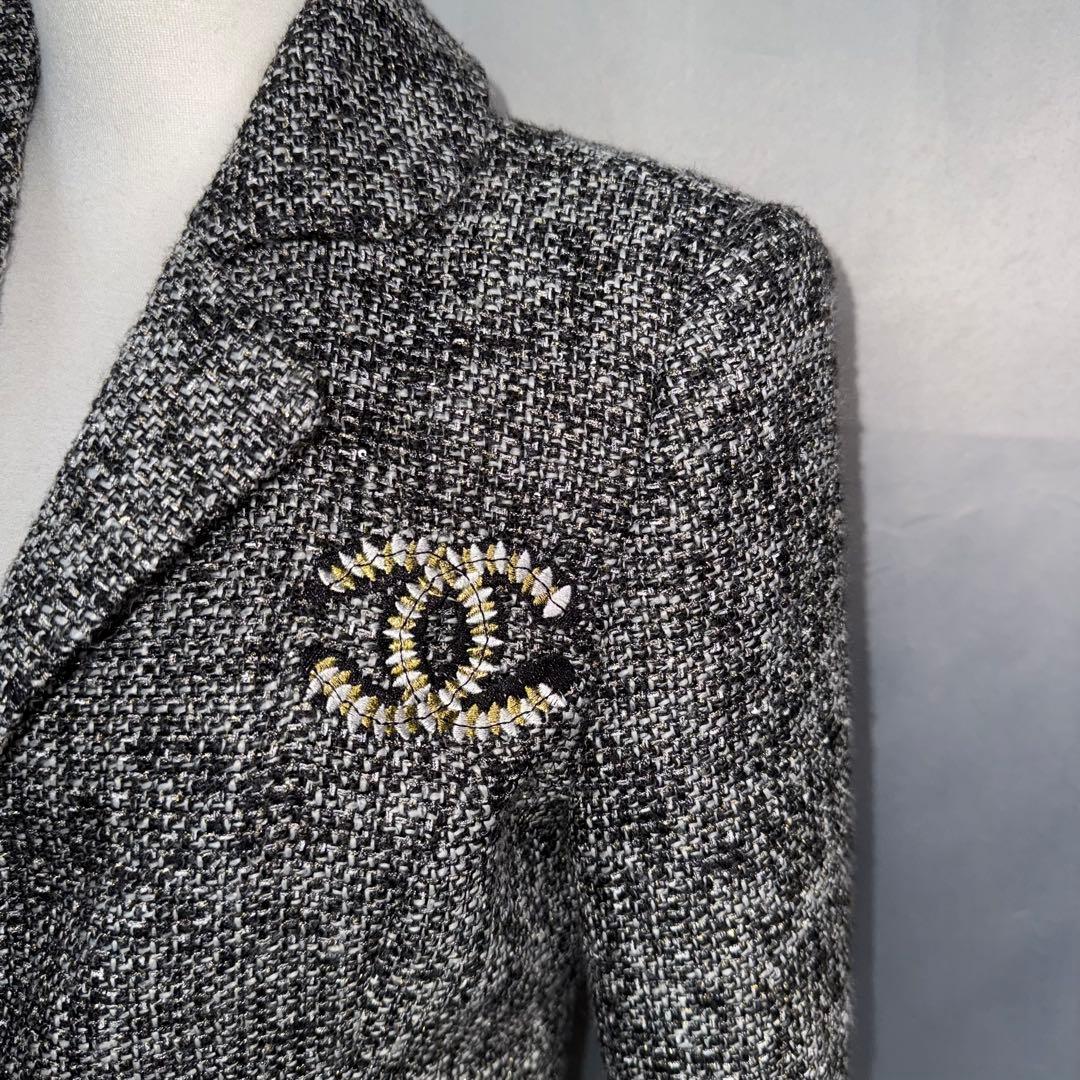 美品　シャネル　CHANEL　ツイード　ジャケット　05A 　サイズ　38 ラメ