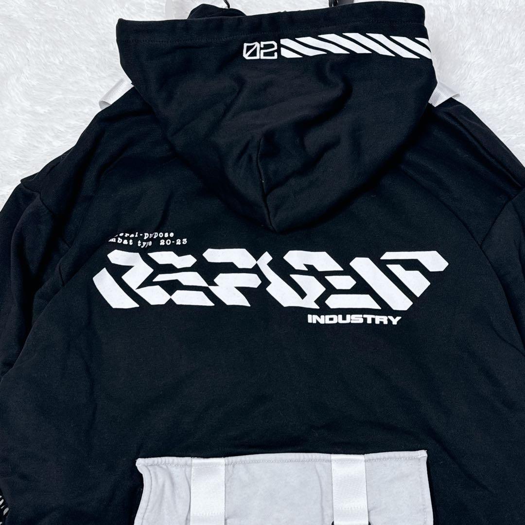 美品 REFLEM サイバー タクティカル袖メッシュセパレートパーカー ジャージ