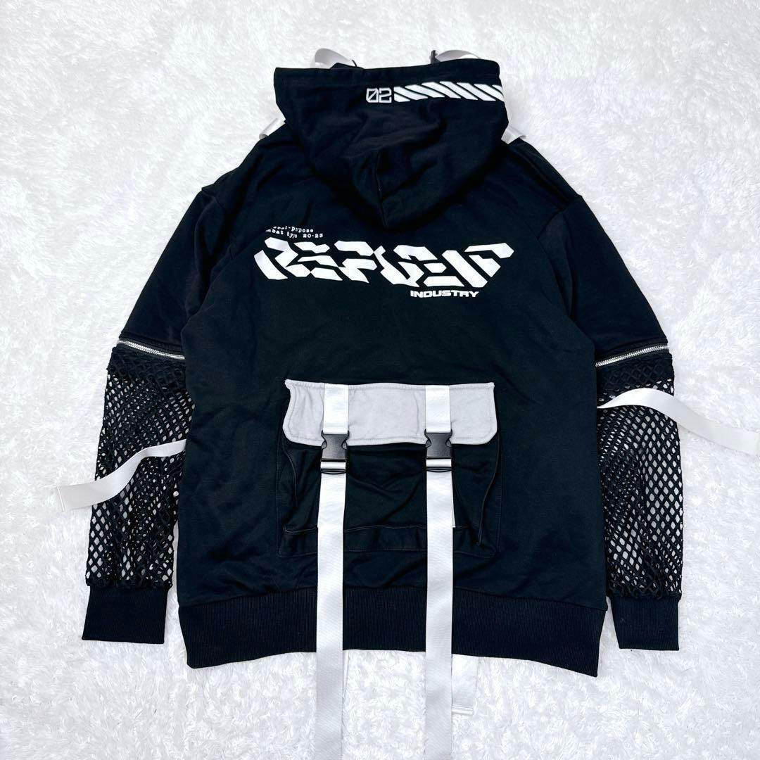 美品 REFLEM サイバー タクティカル袖メッシュセパレートパーカー ジャージ