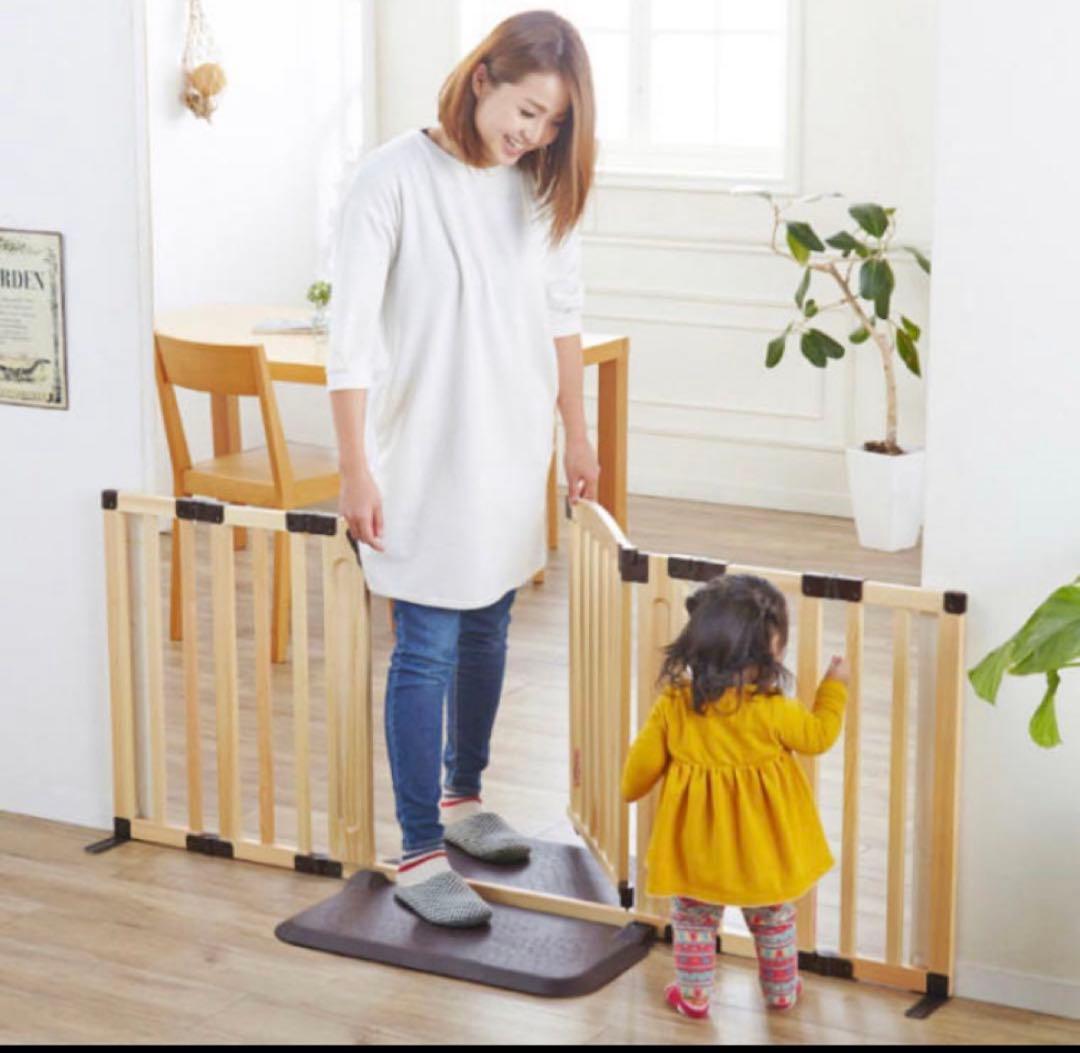 nihonikuji おくだけドアーズ Woody Lサイズ ベビーゲート