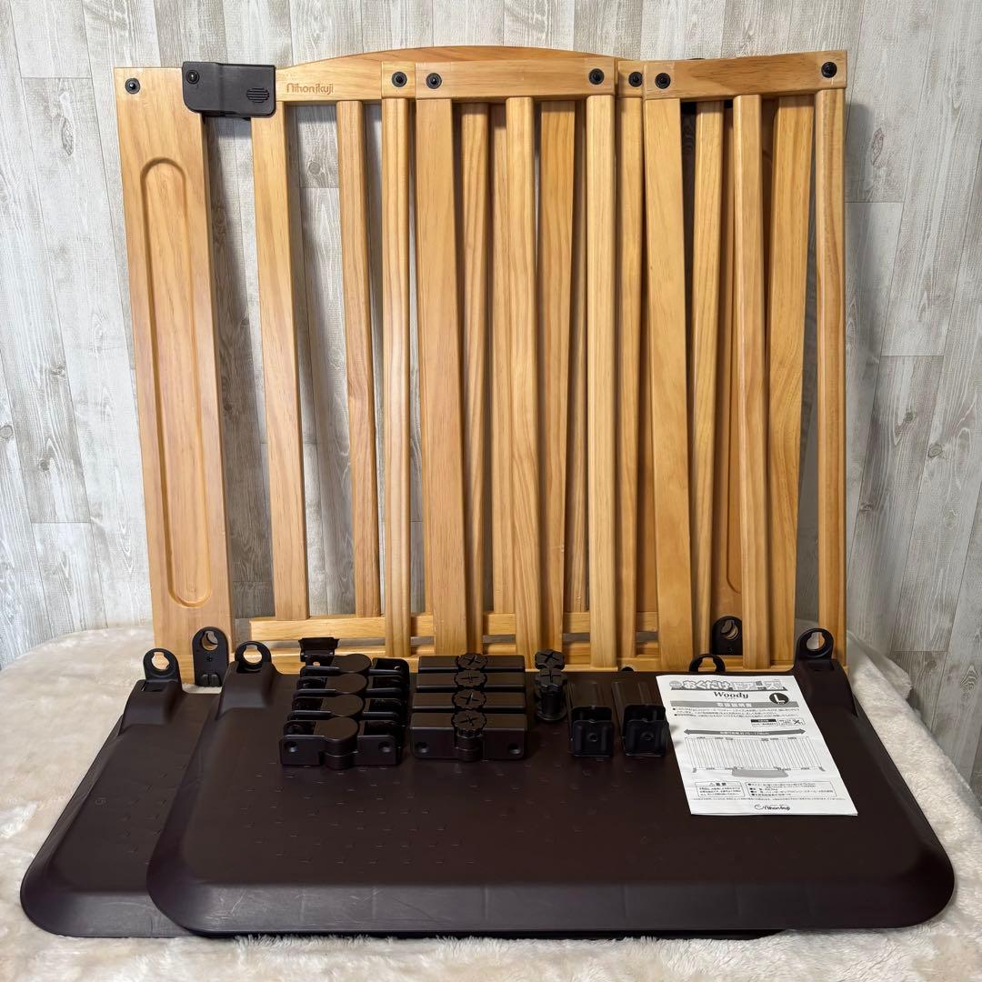 nihonikuji おくだけドアーズ Woody Lサイズ ベビーゲート