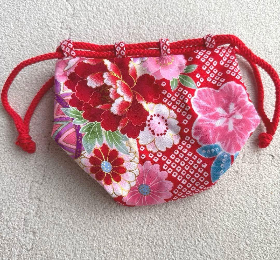 即日・翌日発送/七五三 3歳 女の子/着物/被布/花ひめ8点セット/ 赤白ピンク