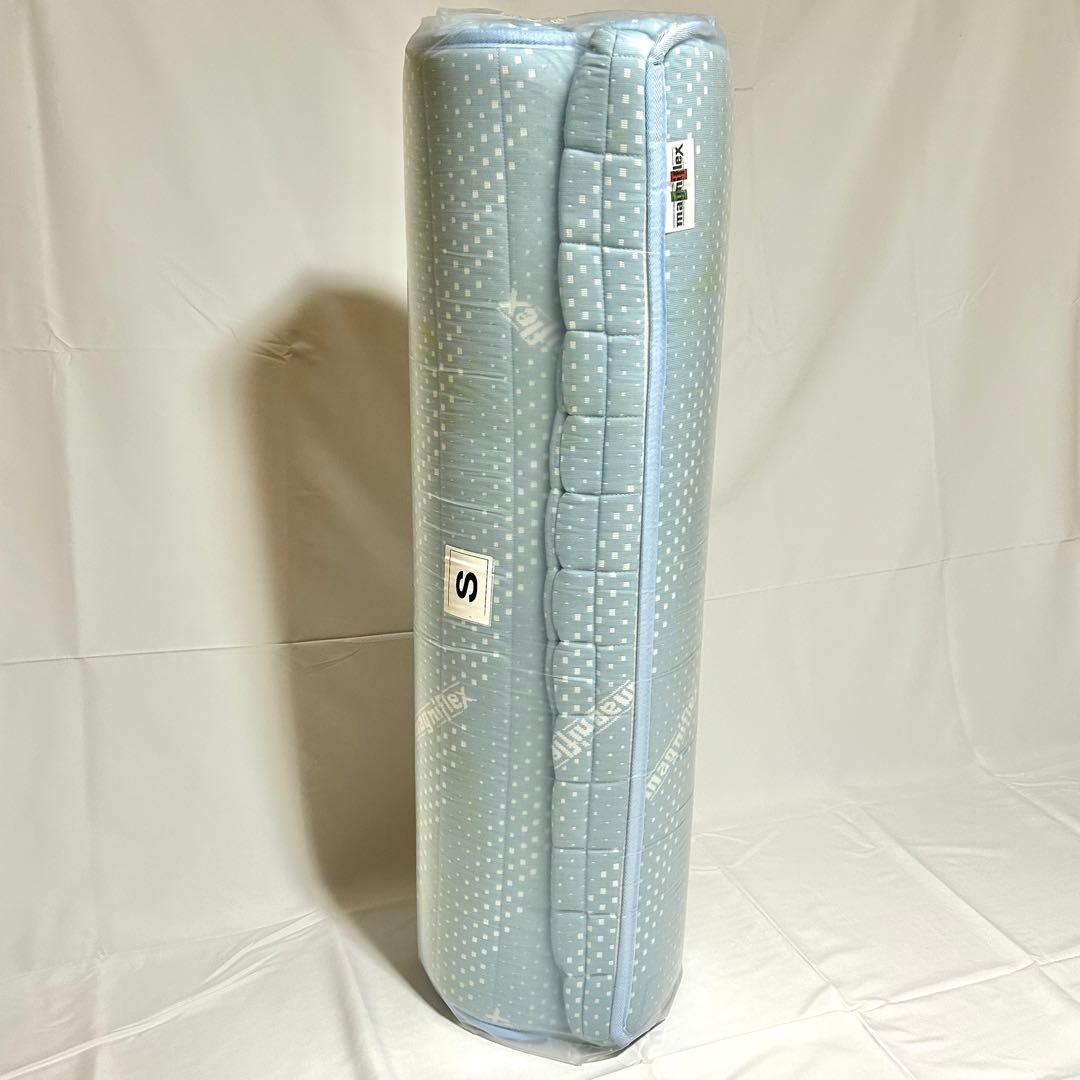 【訳あり未使用品】マットレス　シングル　マニフレックス　ふとん　ライトブルー