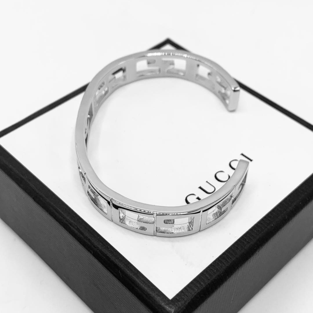 【美品/希少】GUCCI バングル　スクエアG ヴィンテージ　オールドグッチ