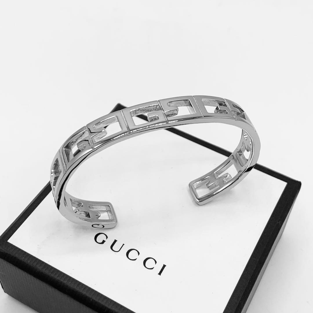 【美品/希少】GUCCI バングル　スクエアG ヴィンテージ　オールドグッチ