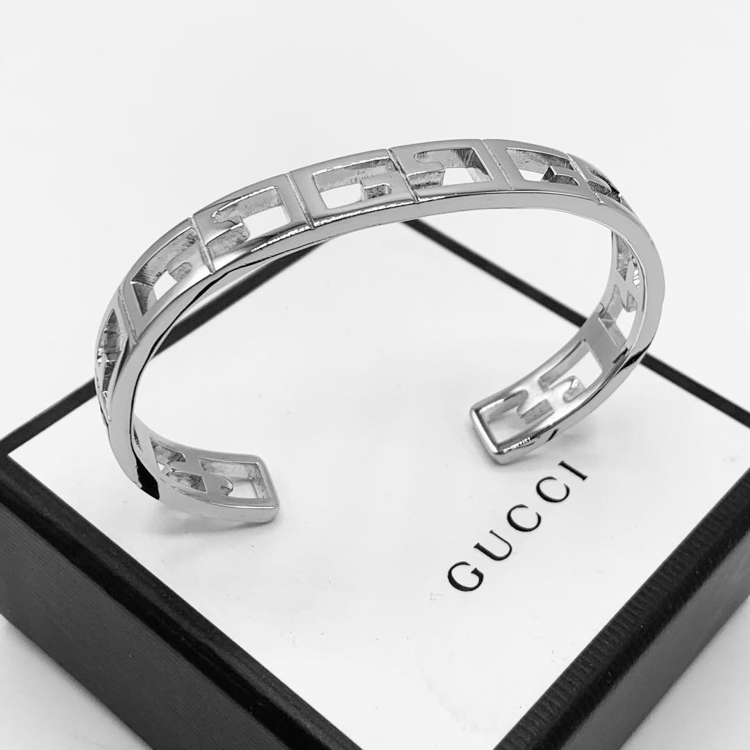 【美品/希少】GUCCI バングル　スクエアG ヴィンテージ　オールドグッチ