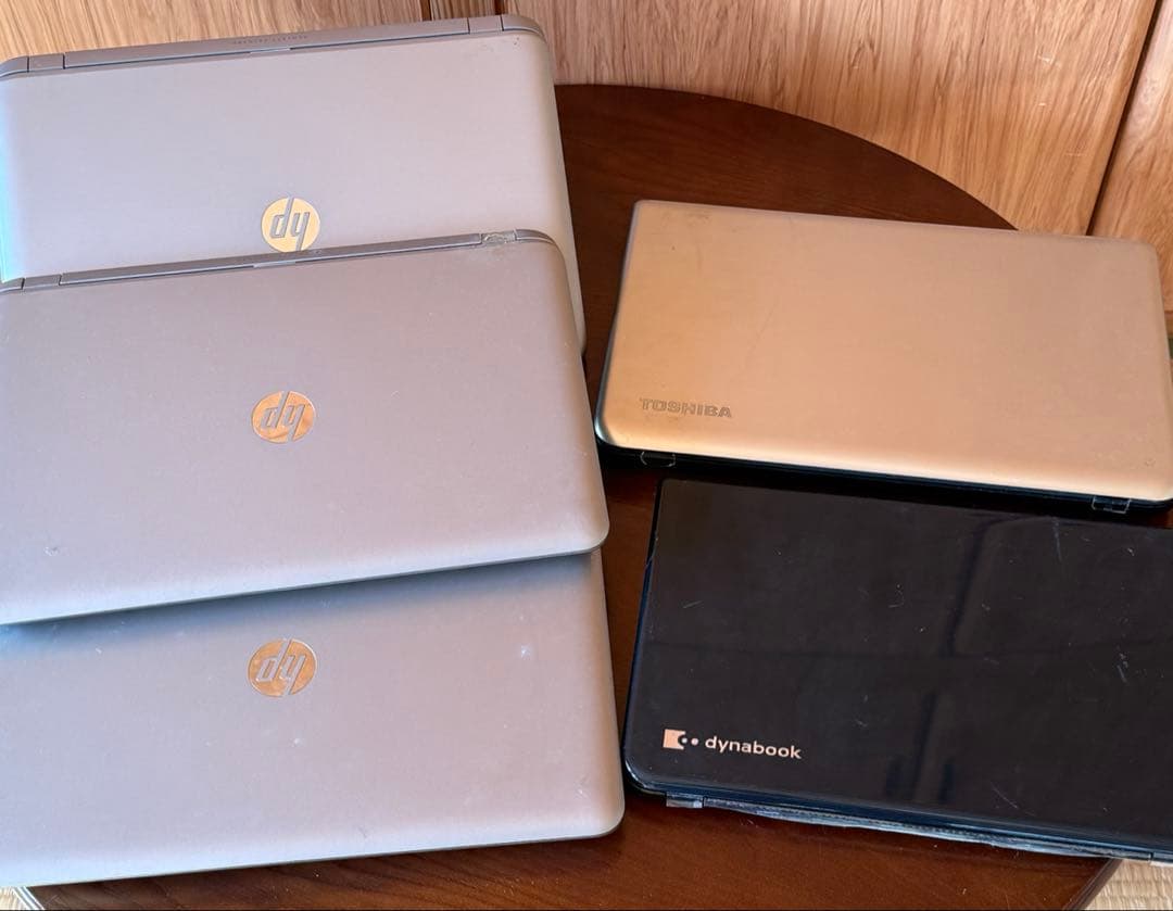 【ジャンク品】ノートPC 5台TOSHIBA dynabook/HP 部品取り
