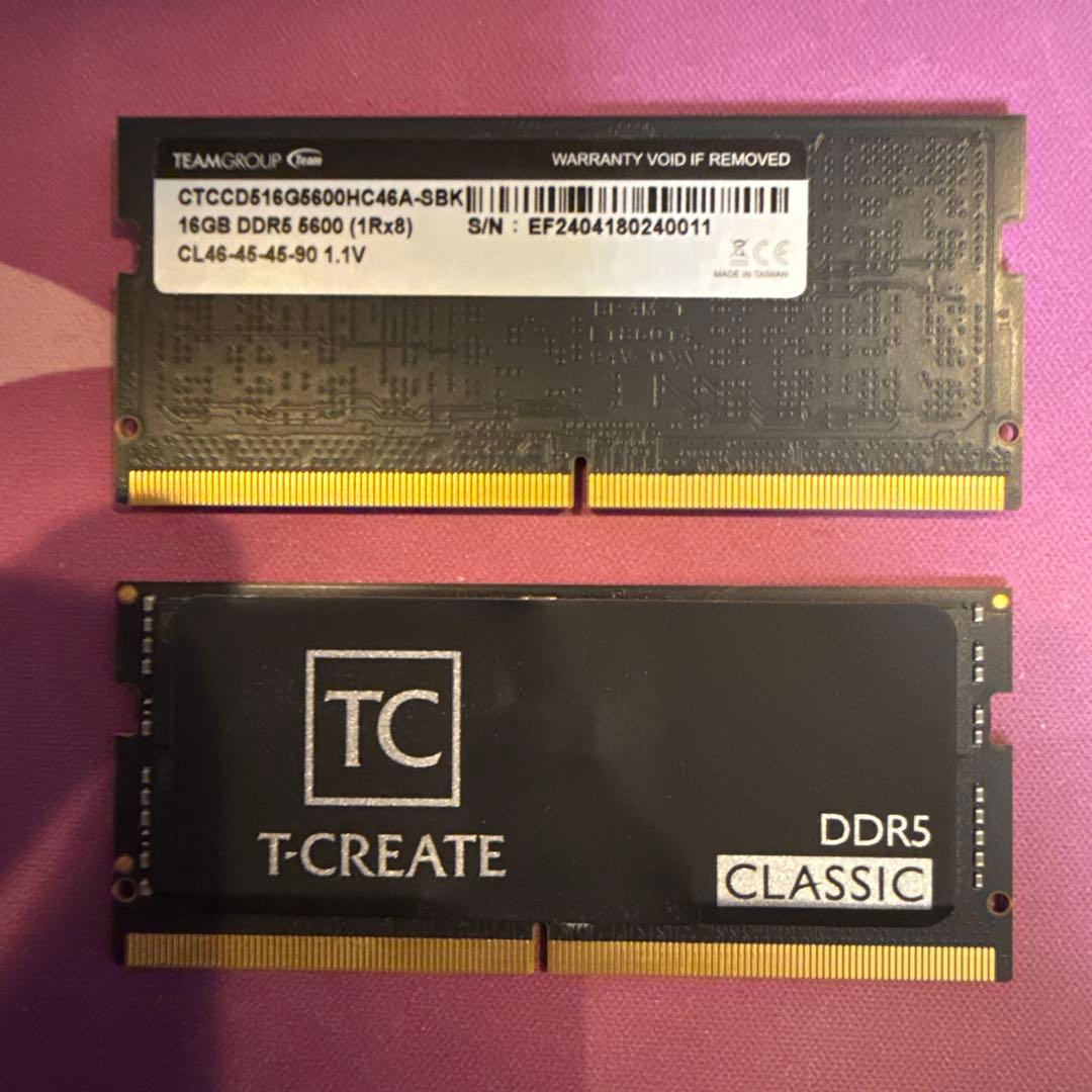 Team ノートPC用メモリ SO-DIMM DDR5 5600MHz 32GB