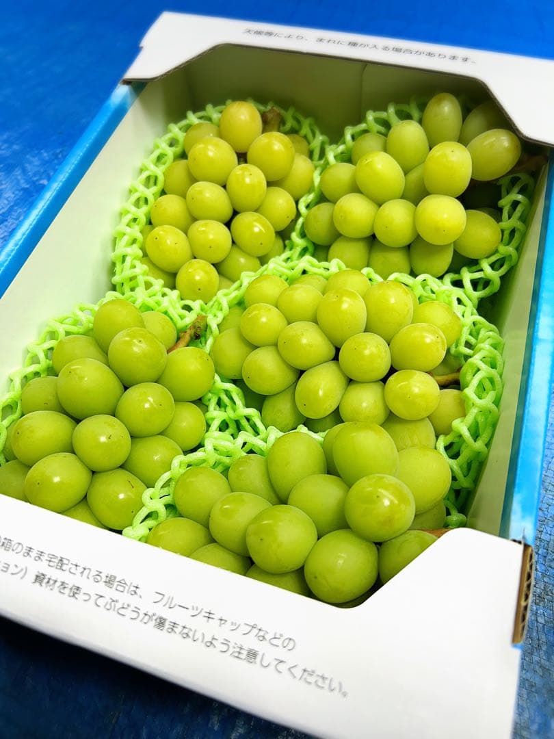 ママ4房入2箱岡山県産種なしシャインマスカット4kg