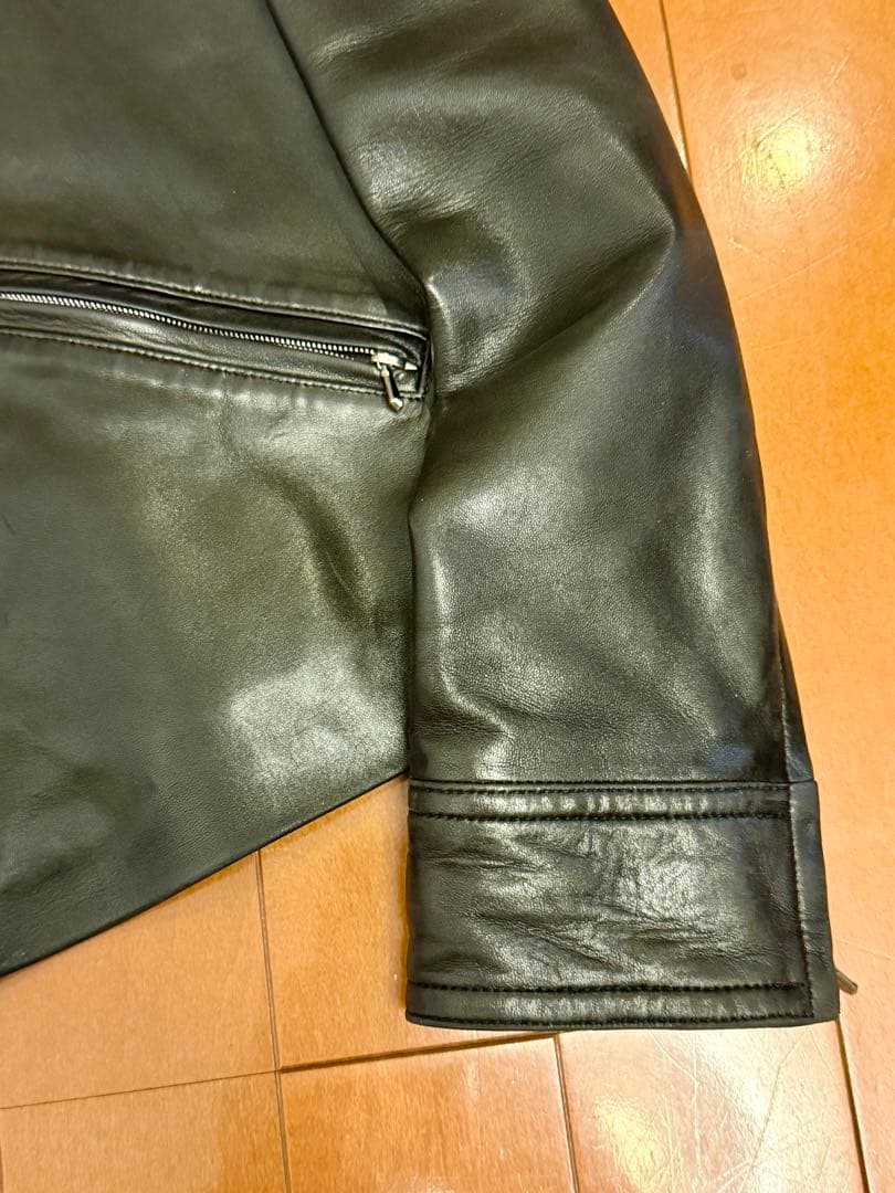 アニエスベー ラムレザー ライダースジャケット フランス製　サイズ0