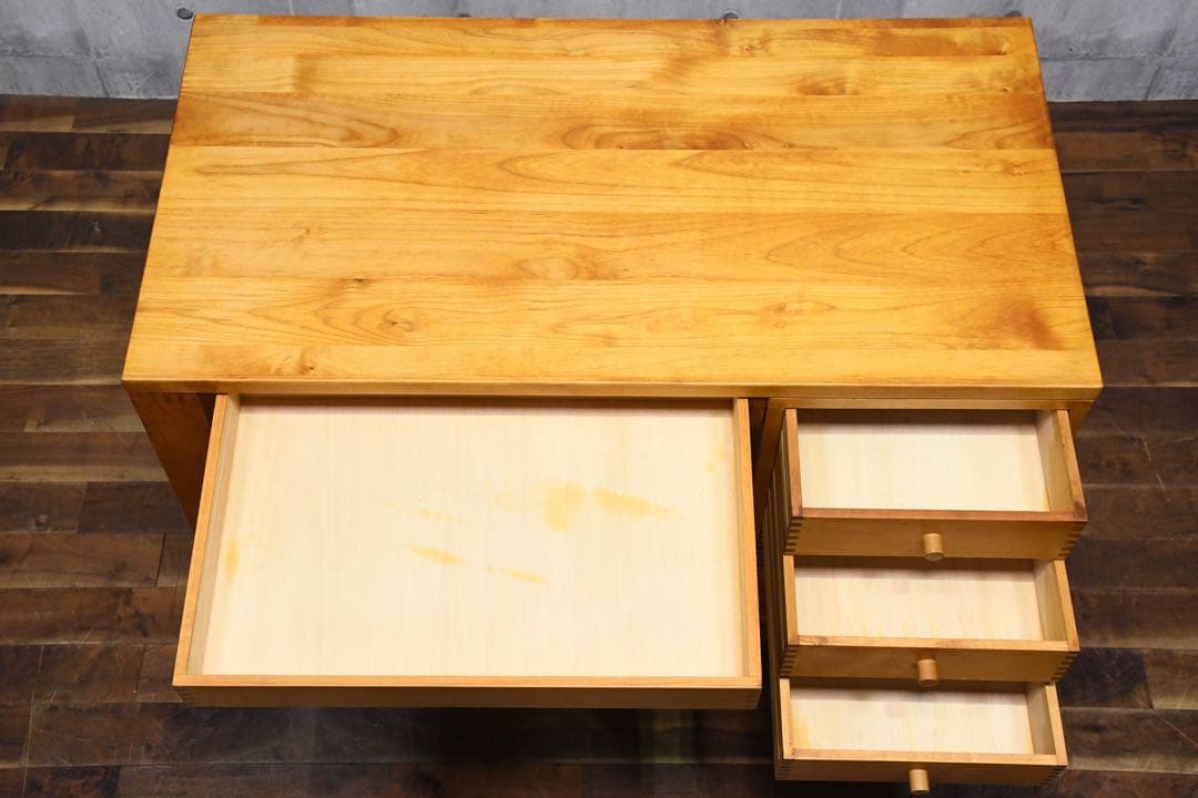 EBC2 イクスス ikususu 片袖デスク アルダー材無垢 書斎デスク