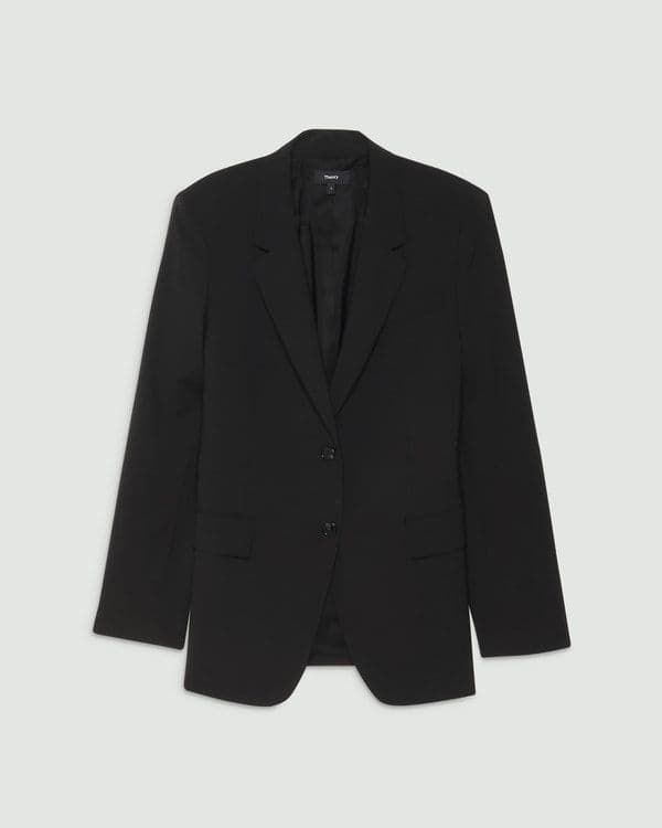 現行美品*定価6.4万 セオリー オーバーサイズジャケット 黒 0