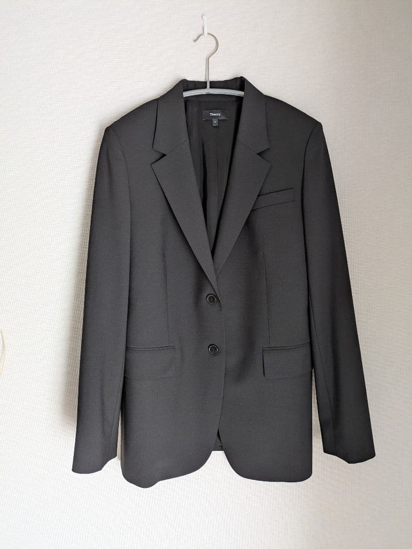 現行美品*定価6.4万 セオリー オーバーサイズジャケット 黒 0