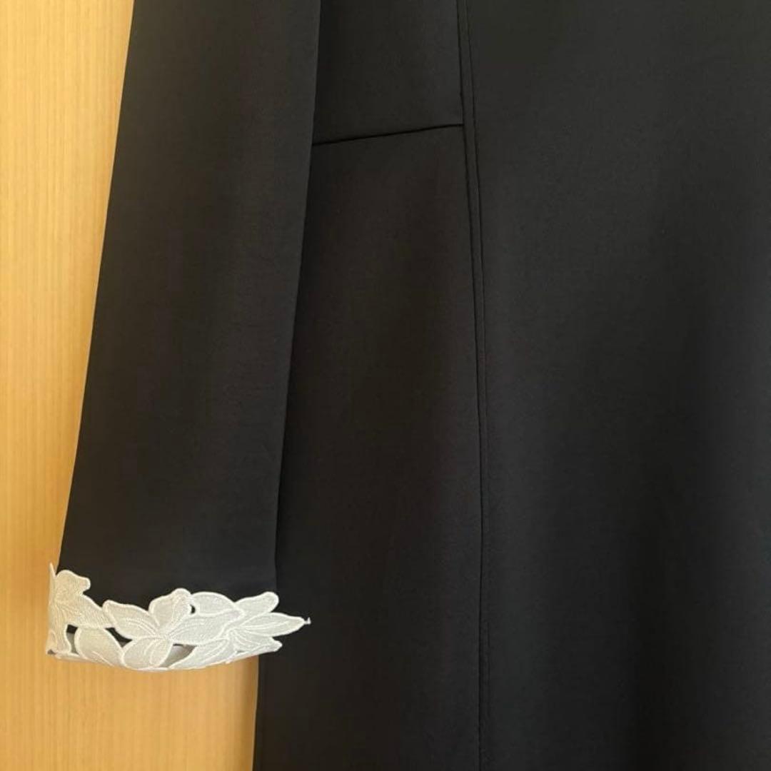 セルフォード/ブラック レース襟 ワンピース　36