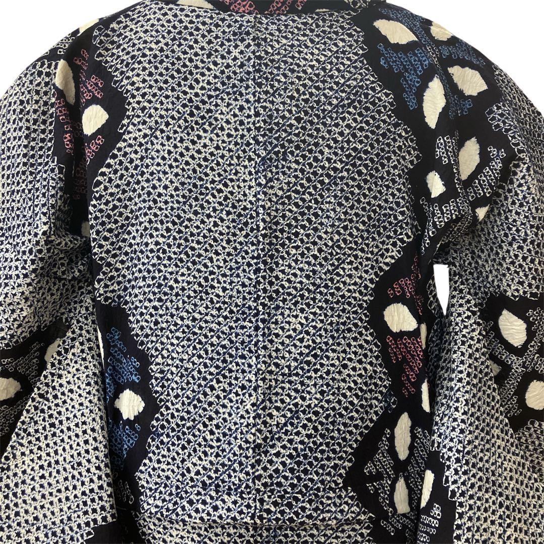 ◎mk-0091　有松鳴海　絞り浴衣　有松絞り　ゆかた　ｋ-7-25