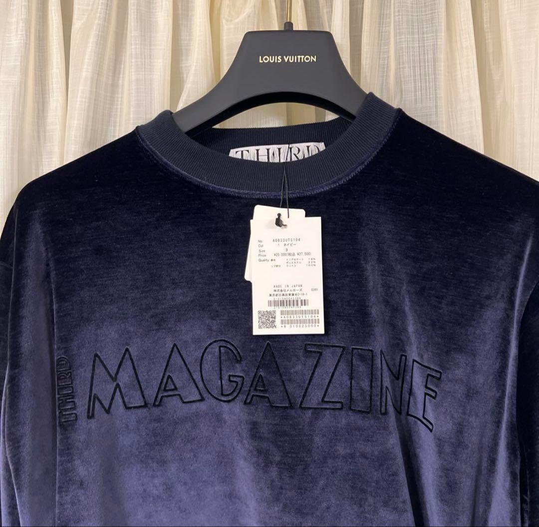 サードマガジン　ベロアロゴロングTシャツ