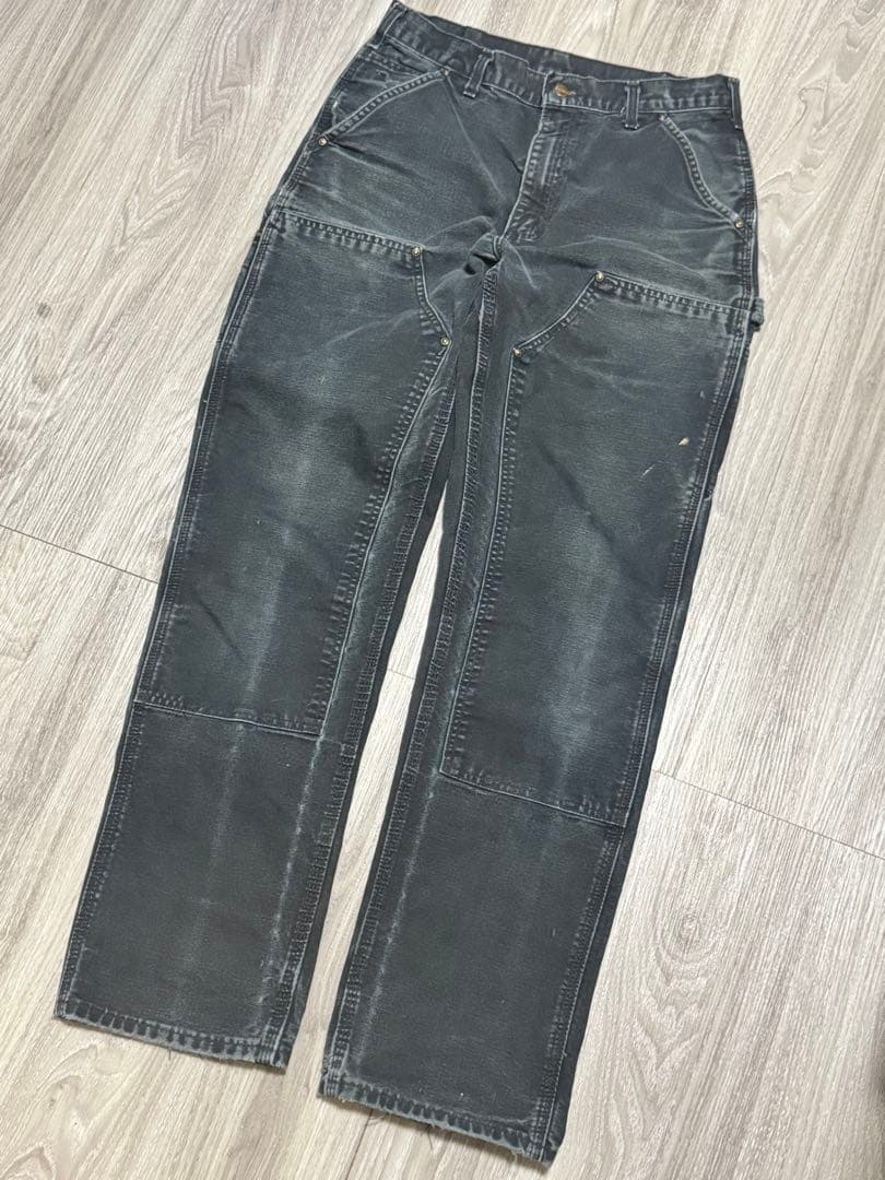 鬼フェード carhartt ダブルニーペインターパンツ BLK ブラック　33