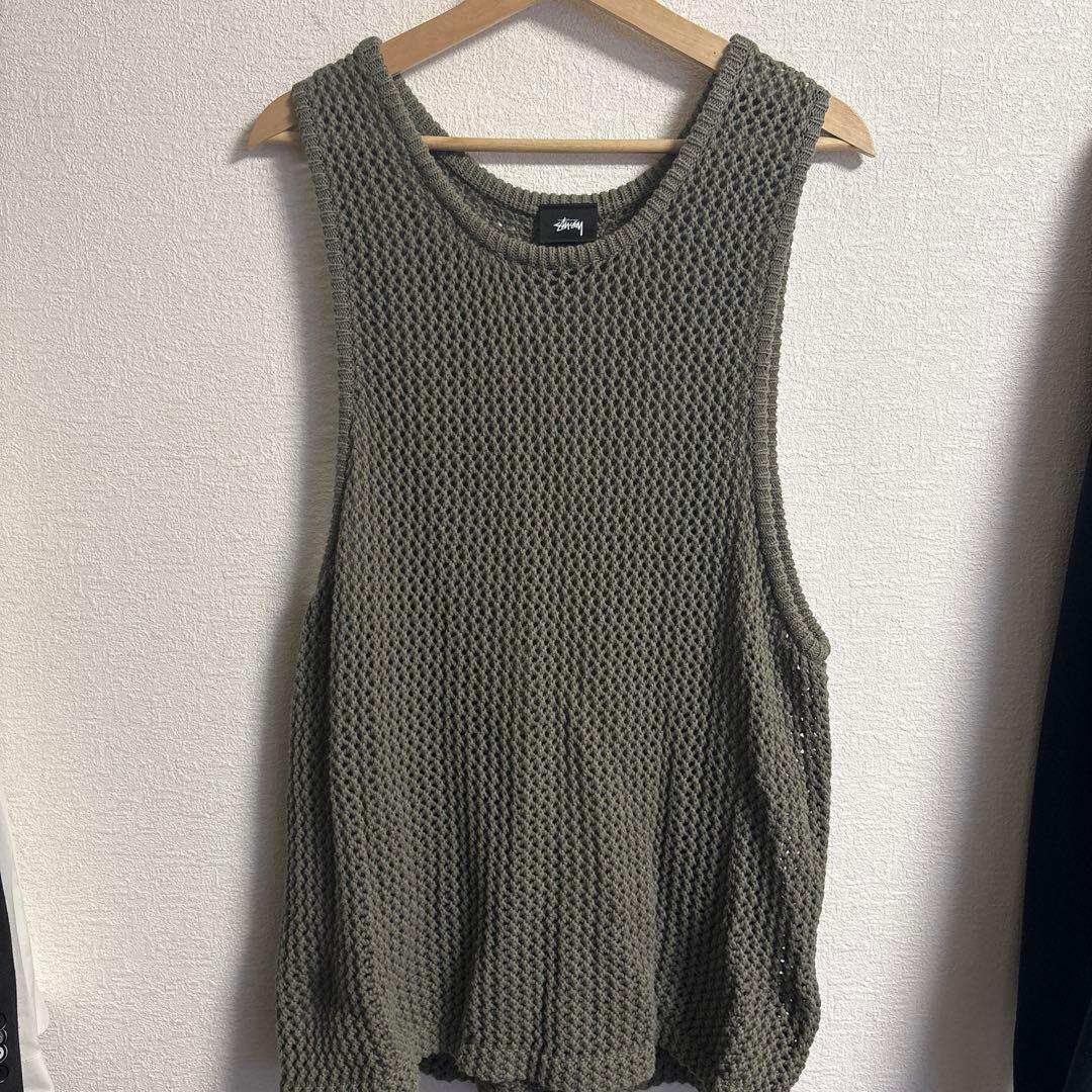 Stussy メッシュ編みタンクトップ odyed mesh tank