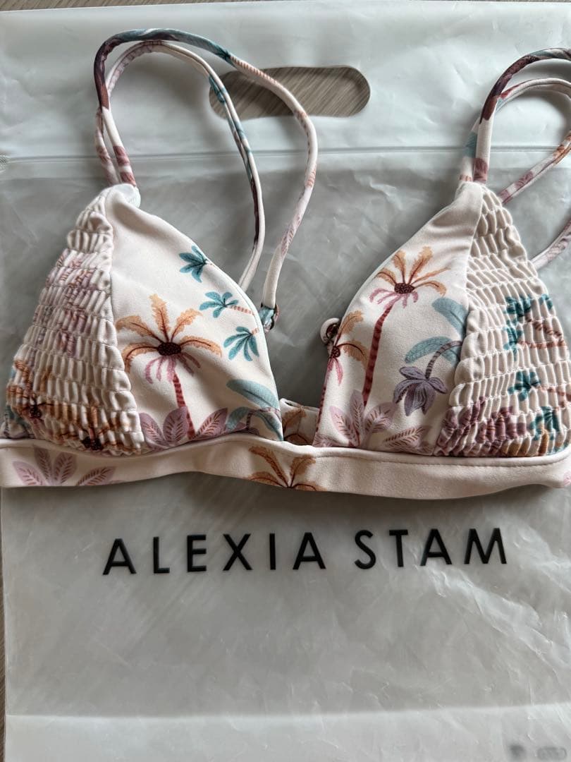 ALEXIA STAM パームツリー柄三角ビキニ