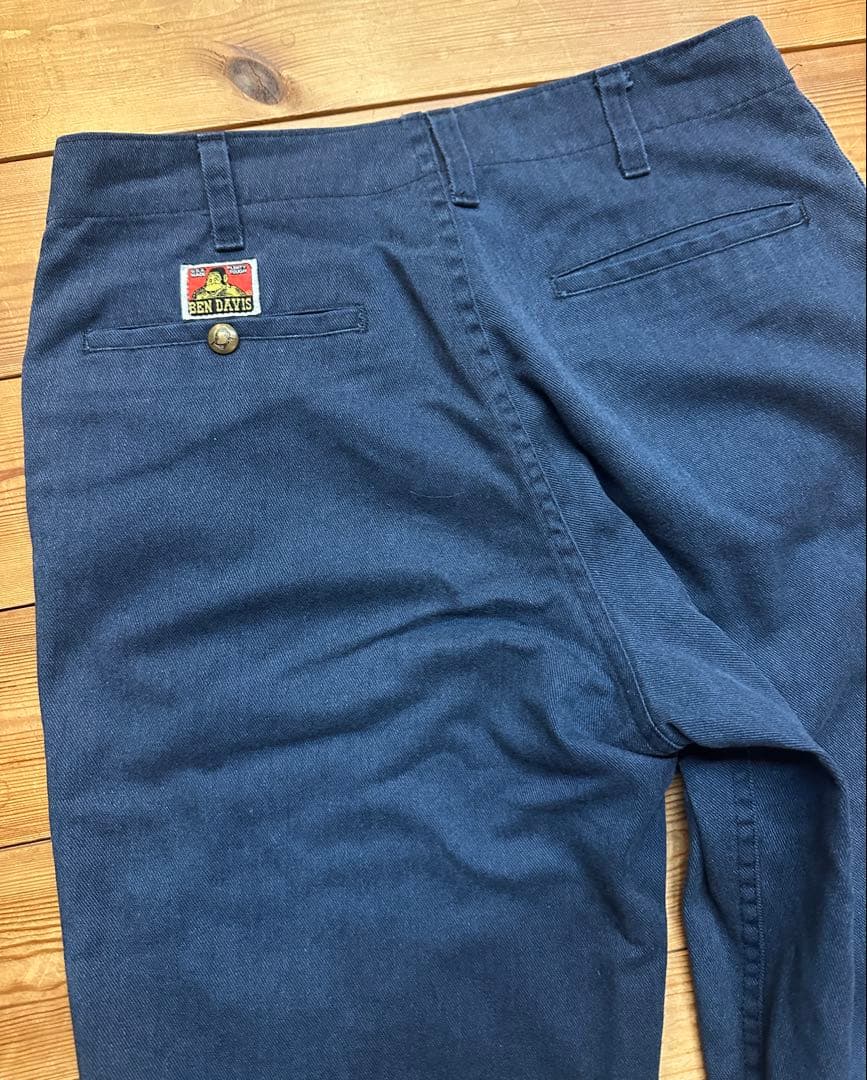 【W32】 USA製BEN DAVIS フリスコパンツ ネイビー色