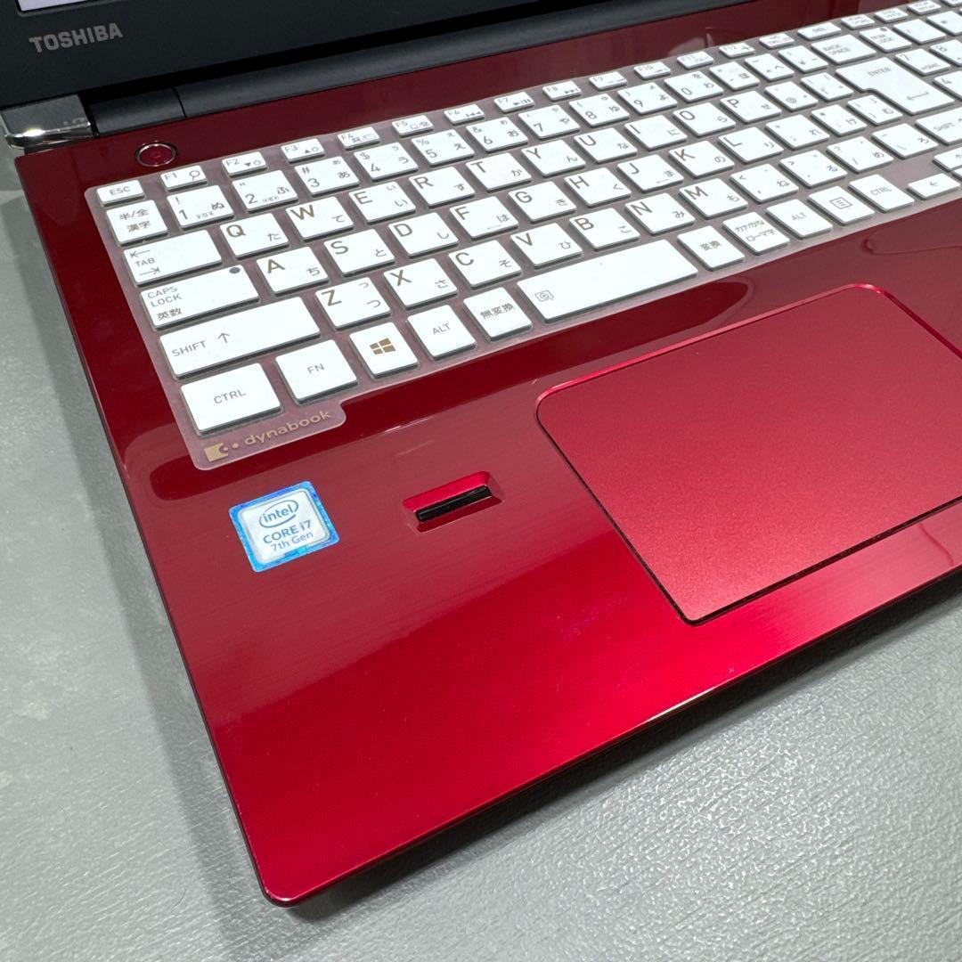 【高性能】東芝モデナレッド&ホワイト☘7世代i7☘新品SSD512GB