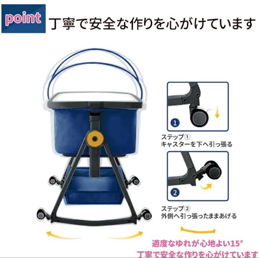 HZDMJ ベビーベッド ベージュ(カーキ) 【おまけ:防水シーツ付き】