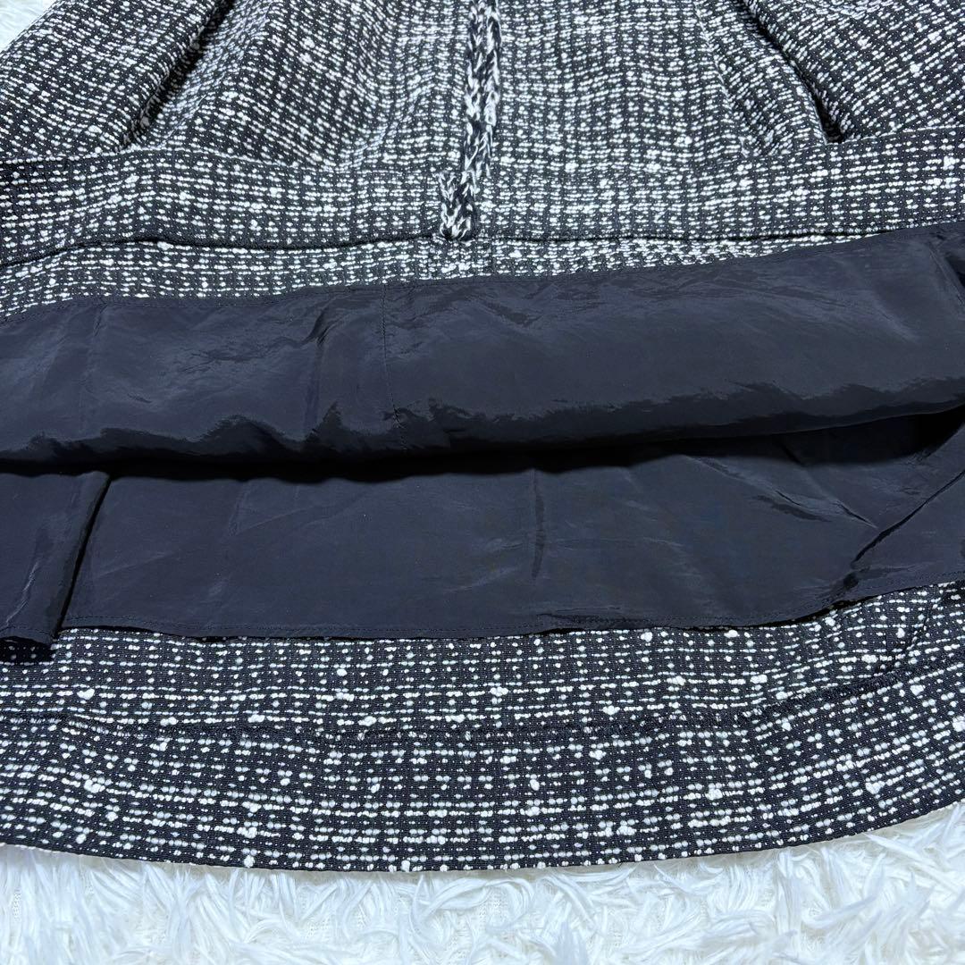 【美品】Rene TISSUEツイードワンピース Aライン フレア 38