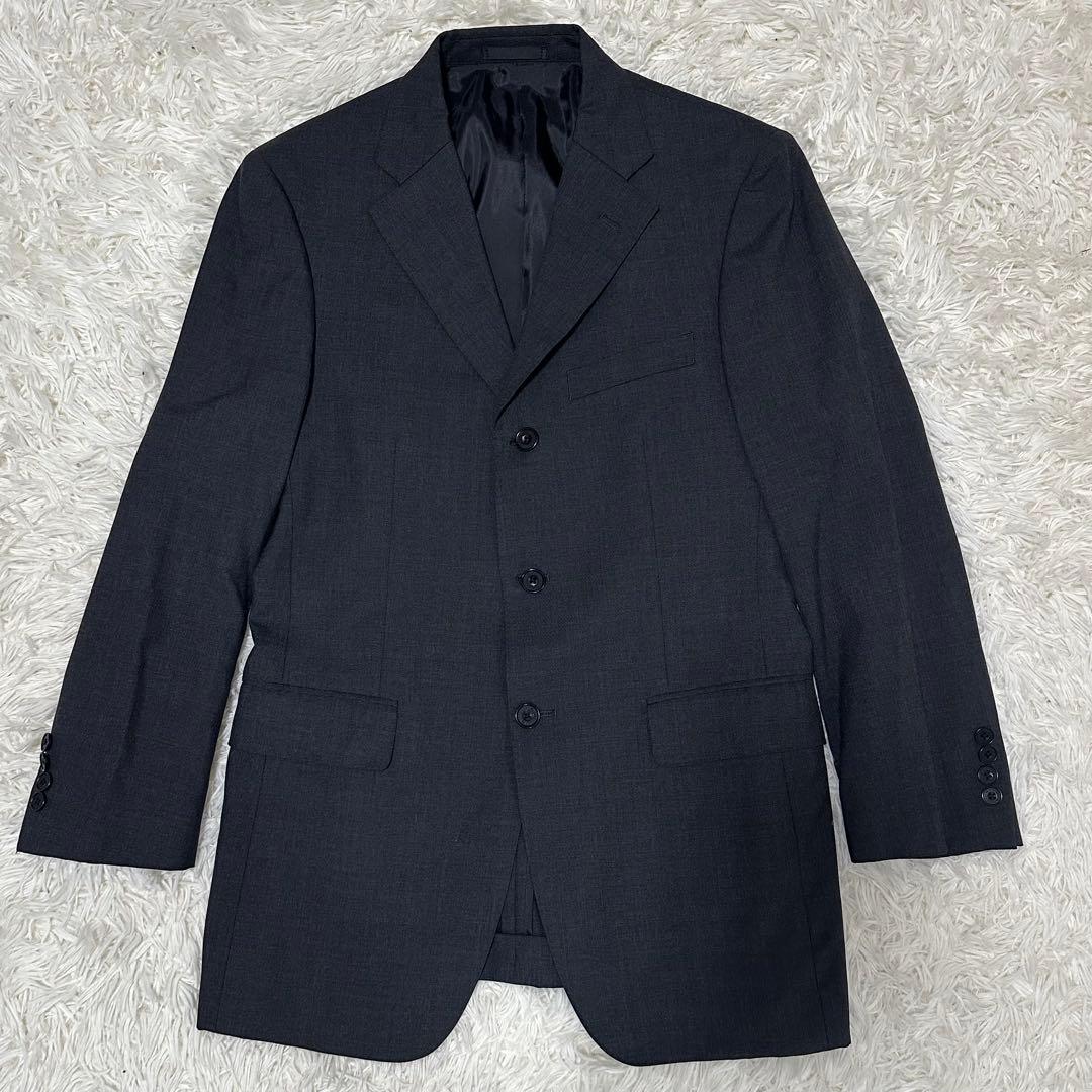 希少 バーバリー ブラックレーベル スーツ セットアップ ウール ボタン ロゴ