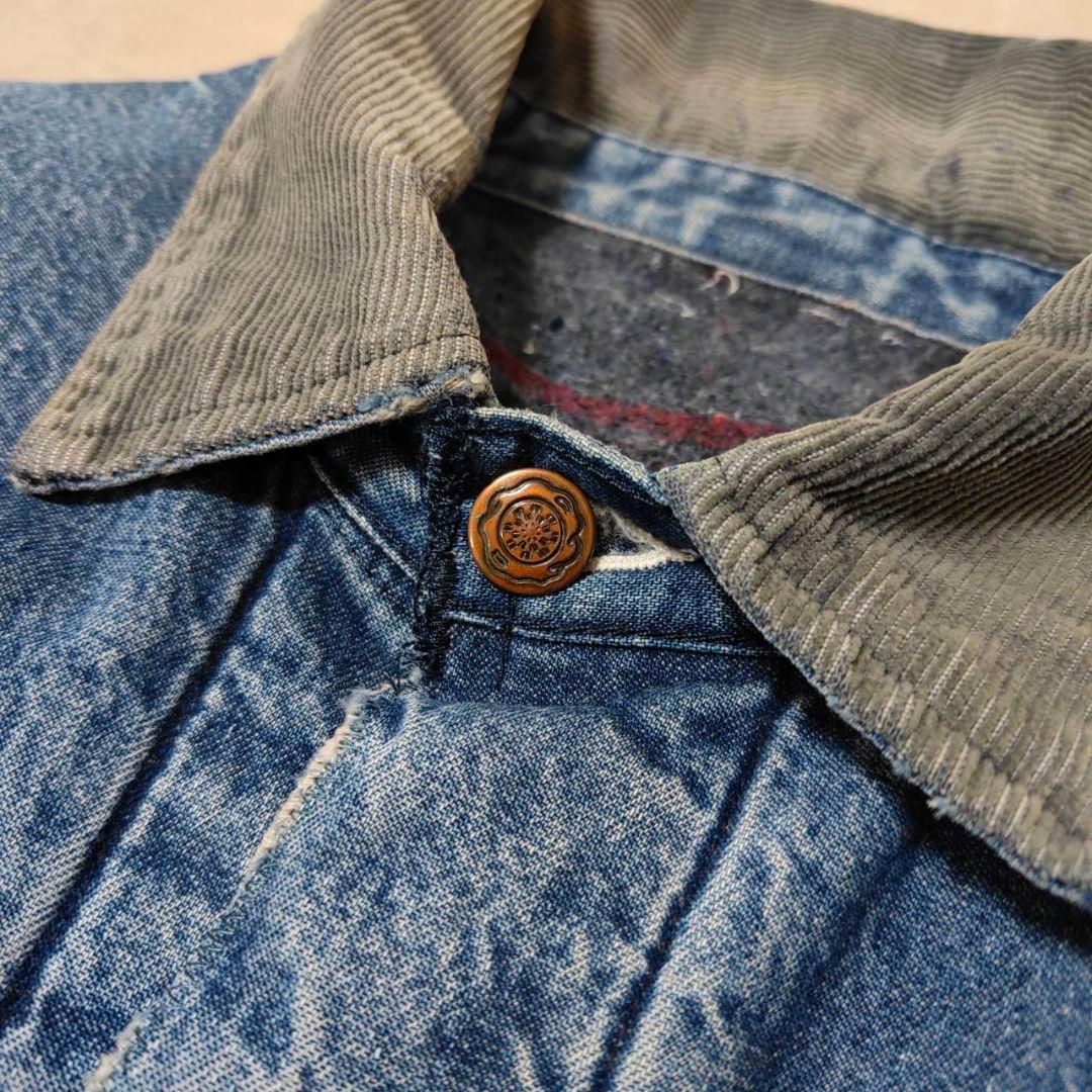 パッチワークリペア 雰囲気◎ ビンテージ デニム カバーオール