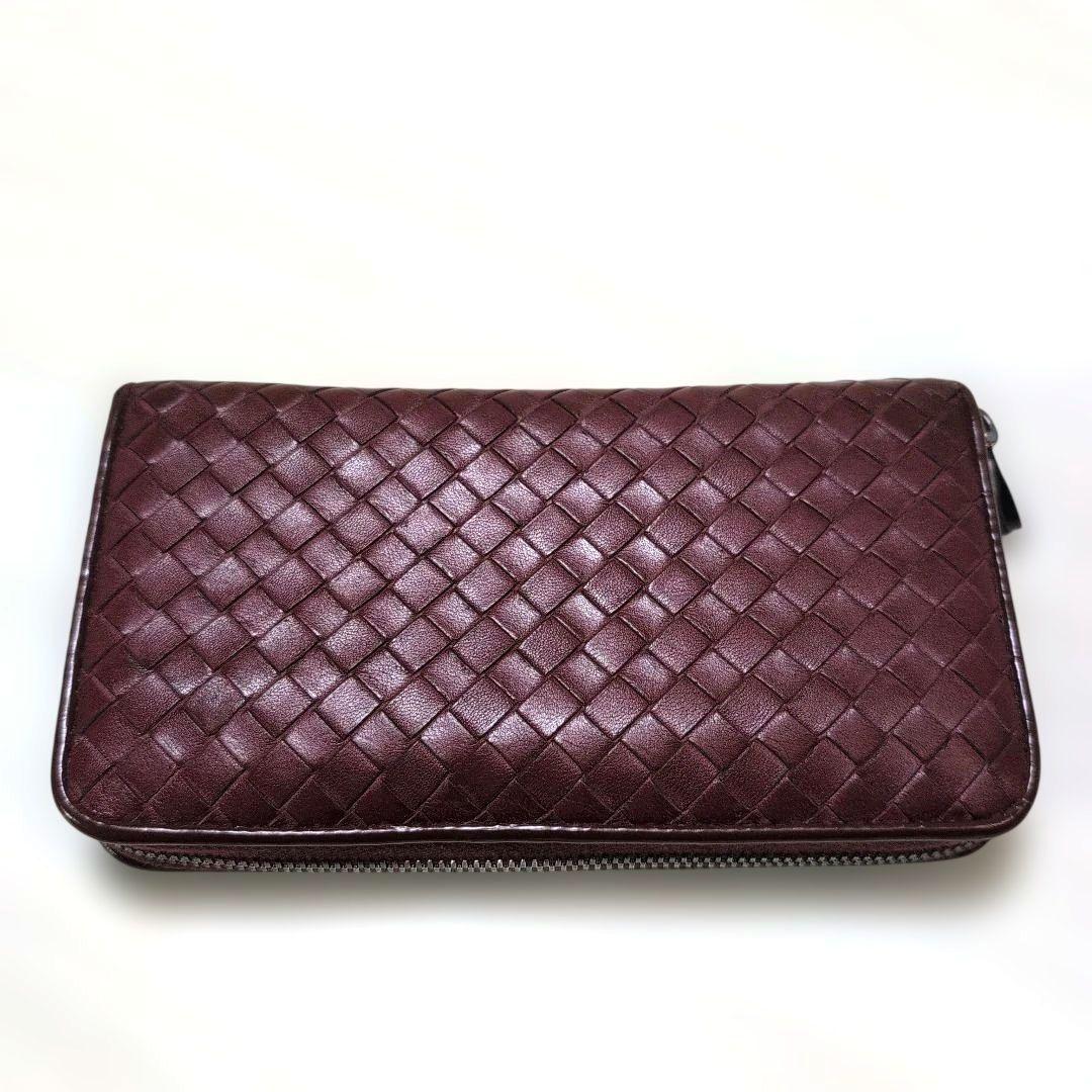 BOTTEGA VENETA イントレチャート ラウンドファスナー 赤