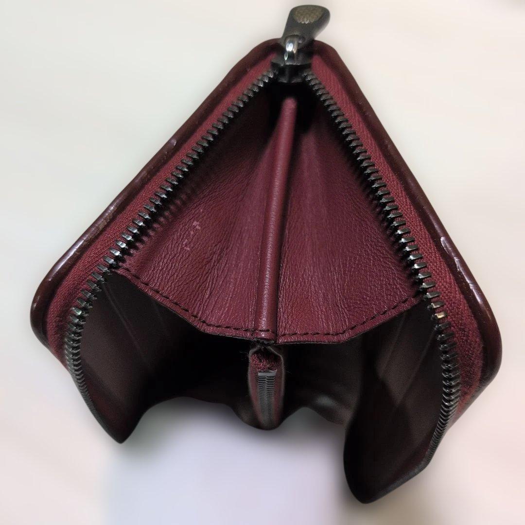 BOTTEGA VENETA イントレチャート ラウンドファスナー 赤