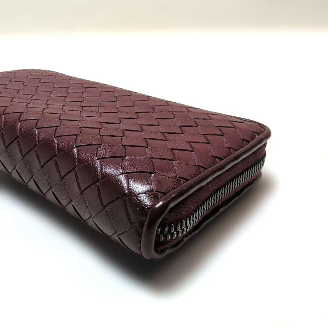 BOTTEGA VENETA イントレチャート ラウンドファスナー 赤