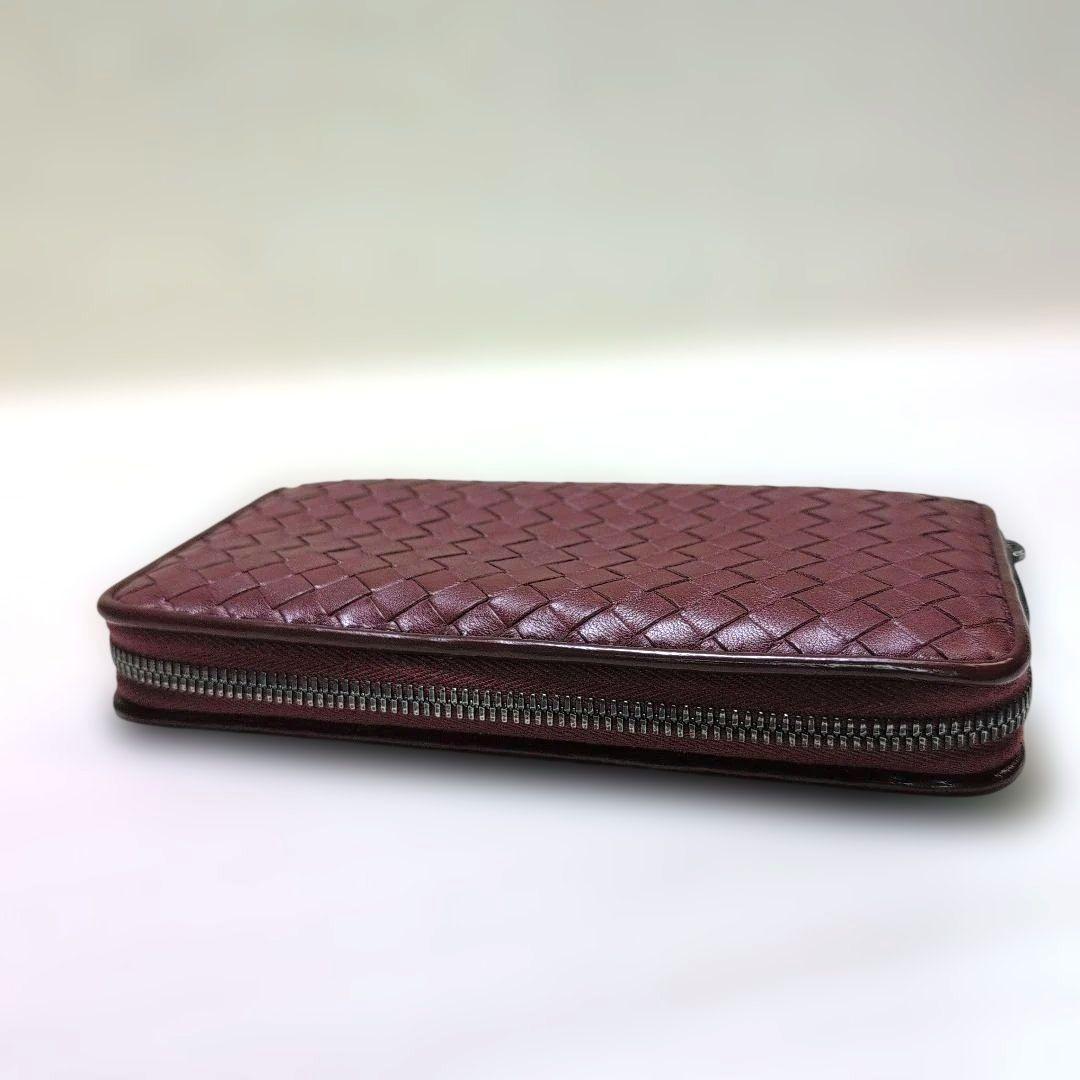 BOTTEGA VENETA イントレチャート ラウンドファスナー 赤