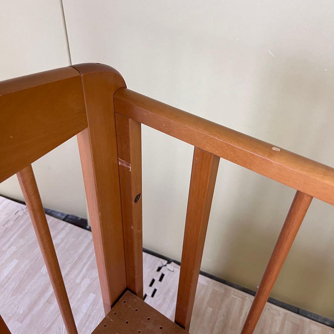 ☆除菌清掃済☆　カトージ　くまのプーさん　ベビーベッド　ライトブラウン