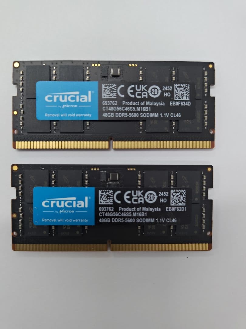 メモリー Crucial 96GB Kit (48GBx2) DDR5 SODIMM