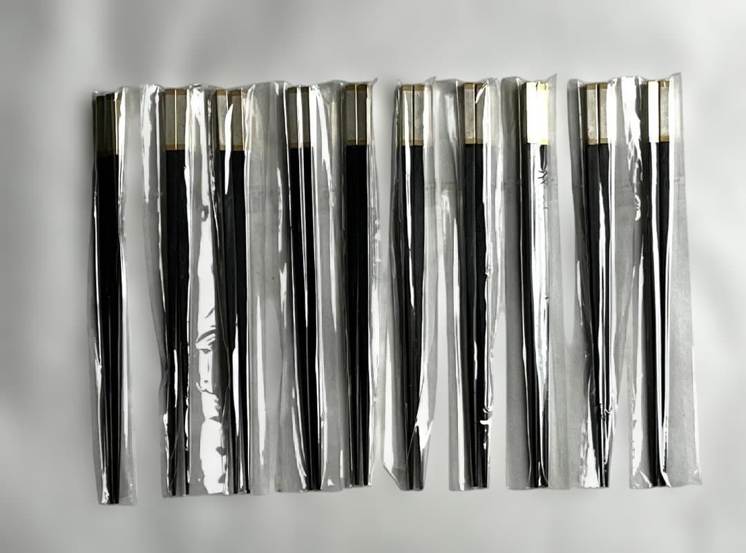 無為茶仙✳︎ 未使用 黒檀×シルバー 高級箸 10本セット