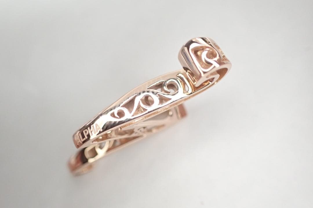 13/美品 ノンブル アルファ N ゆきざき K18 ダイヤ ペンダントトップ