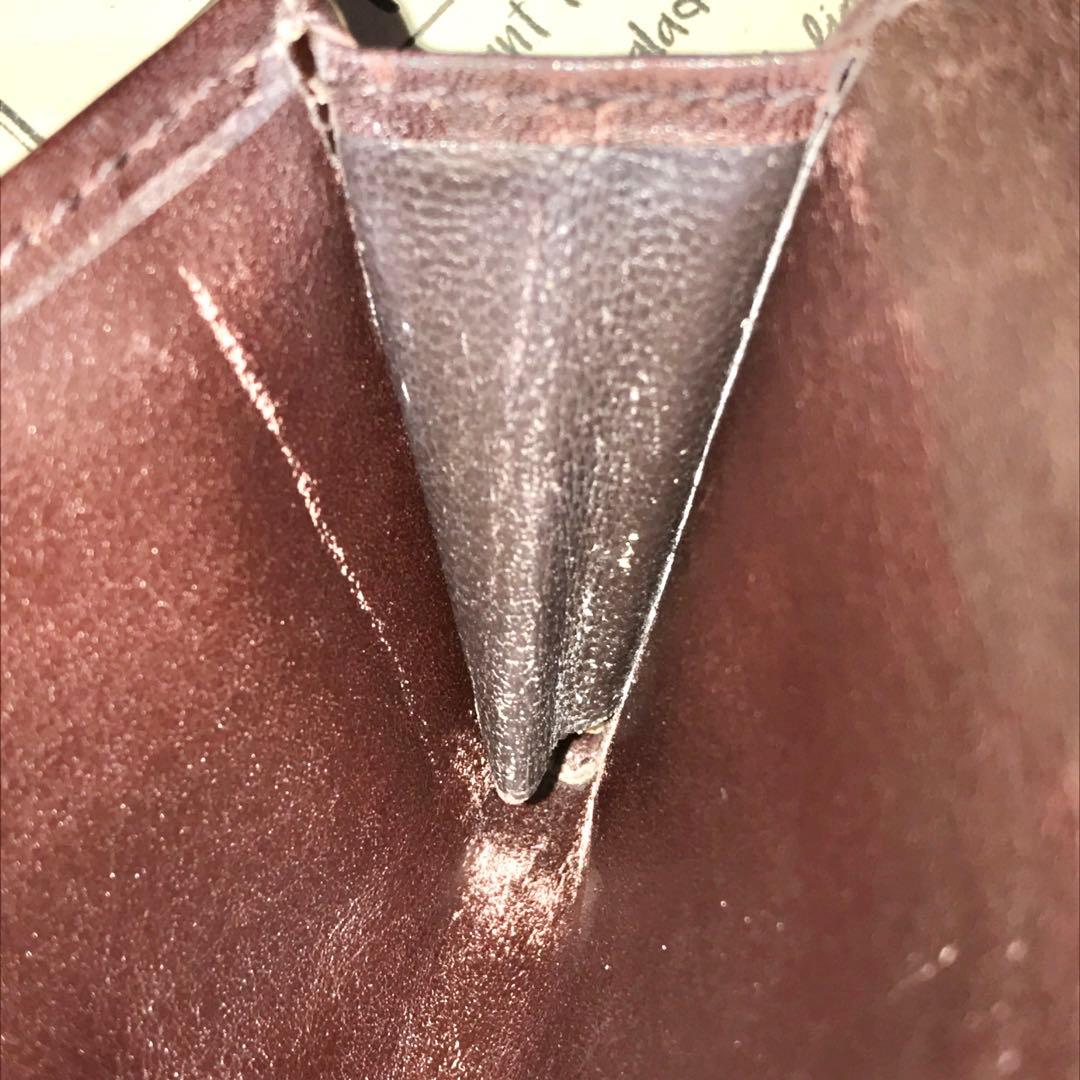 グッチ 名刺入れ 定期券 カードケース シマ GG レザー ブラウン FS46