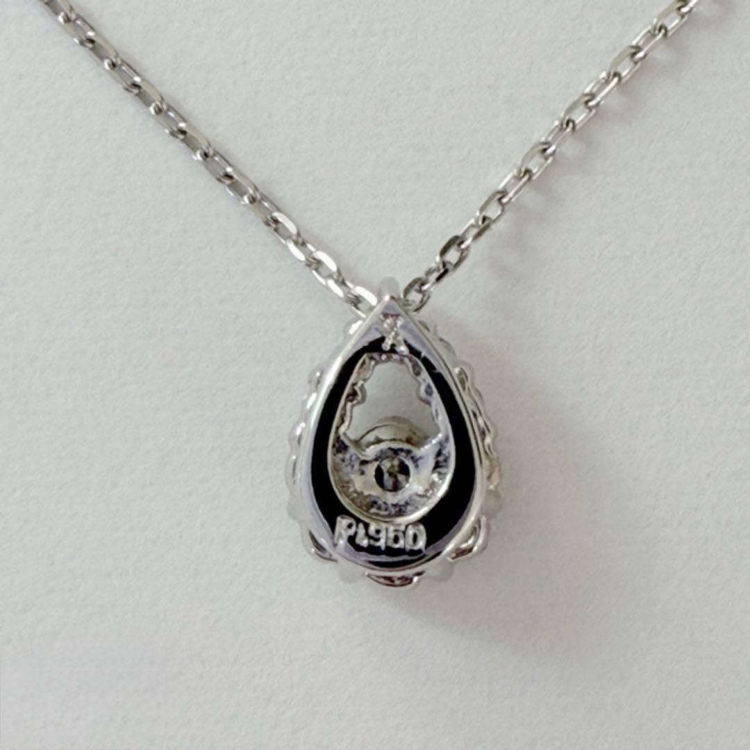 【新品同様】 ヴァンドーム青山 プラチナ ダイヤ ドロップ ネックレス