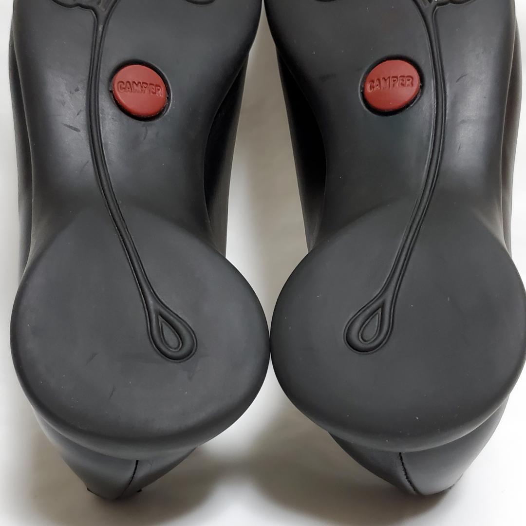 【美品】カンペール　フラットシューズ　ブラック　Vカット　38