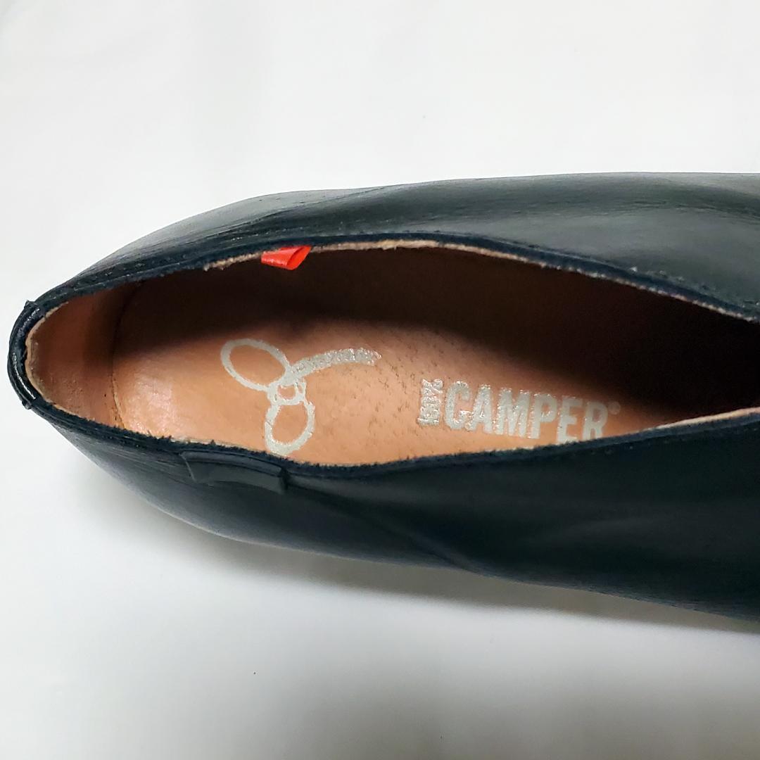 【美品】カンペール　フラットシューズ　ブラック　Vカット　38