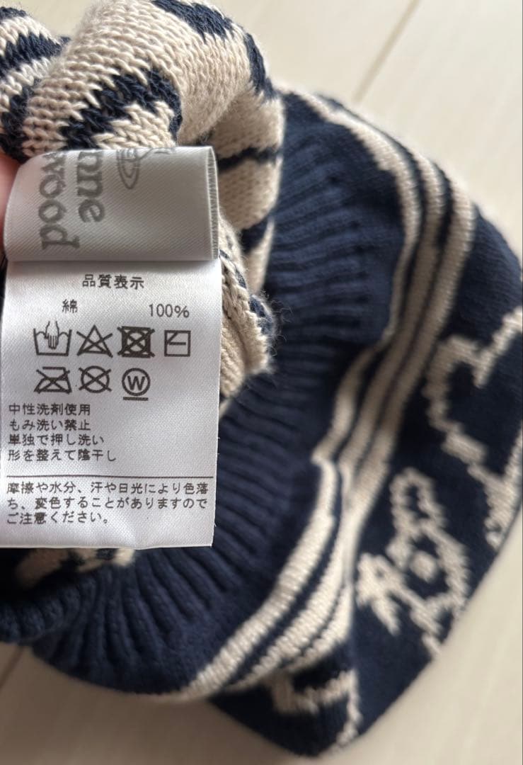 セール⭐︎Vivienne Westwood ネイビー　コットン帽子