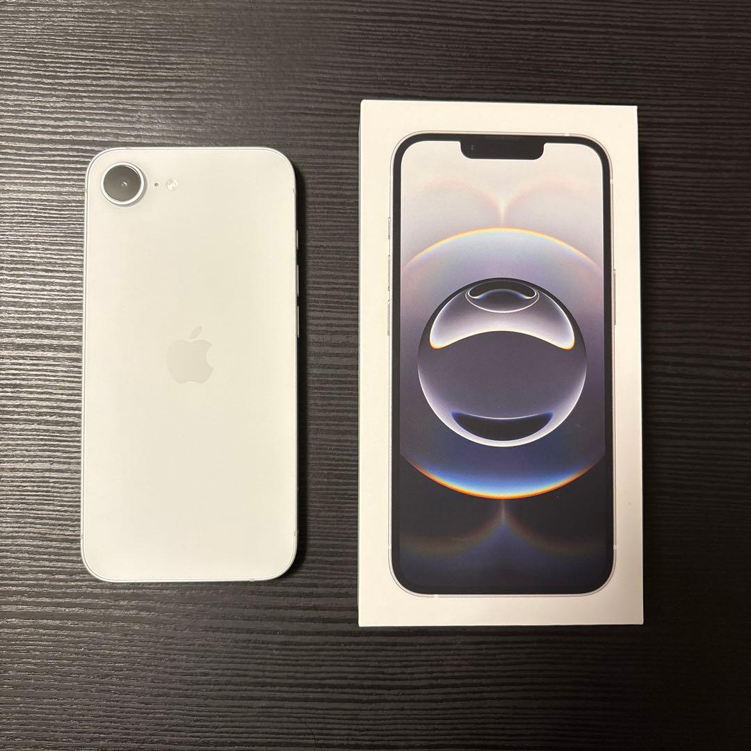 iPhone16e 本体 128GB フィルムカバー付き ホワイト