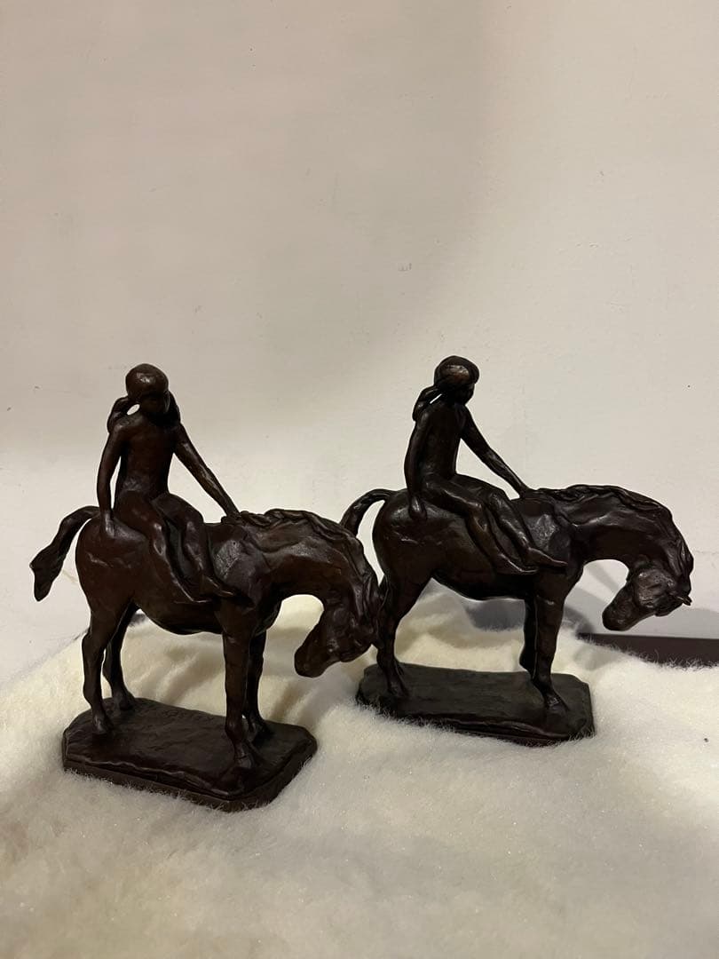 Kelsey 騎馬像 ブロンズ製　2体セット 1976年製