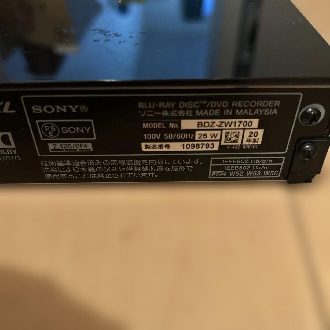 レコーダー SONY BDZ-ZW1700