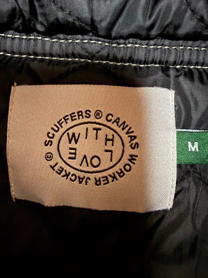 ジャケット・アウター Scuffers Stained Light Green Work Jacket